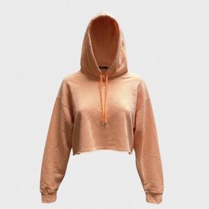 Adidas Crop Top Hoodie - Bright Orange NWOT